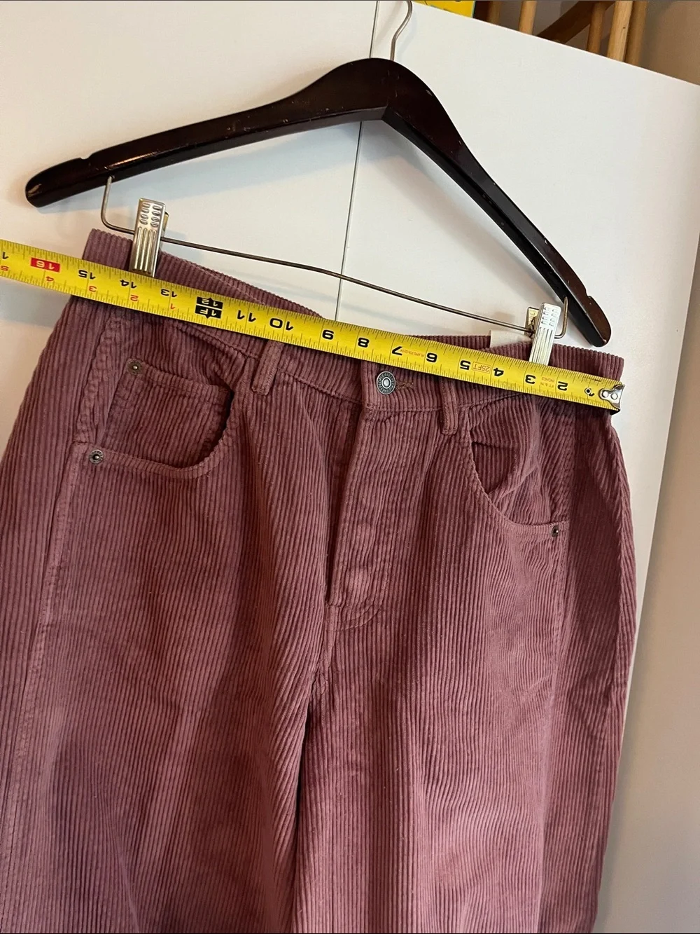 Free People We The Free Good Luck Mid-Rise Cord Barrel Jeans 28 NWT